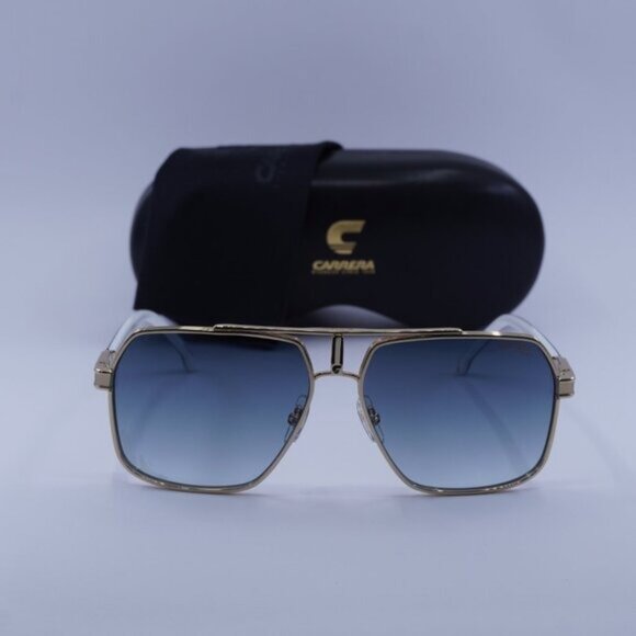 CARRERA 1055/S 0J5G 08 Square Sunglasses - Gold & Black/Champagne/Blue - Picture 2 of 11